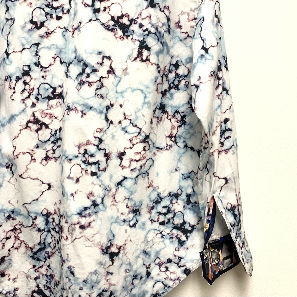 Robert Graham Marble Artwork Print Long Sleeve Button Shirt Classic Fit Size M - Picture 13 of 16